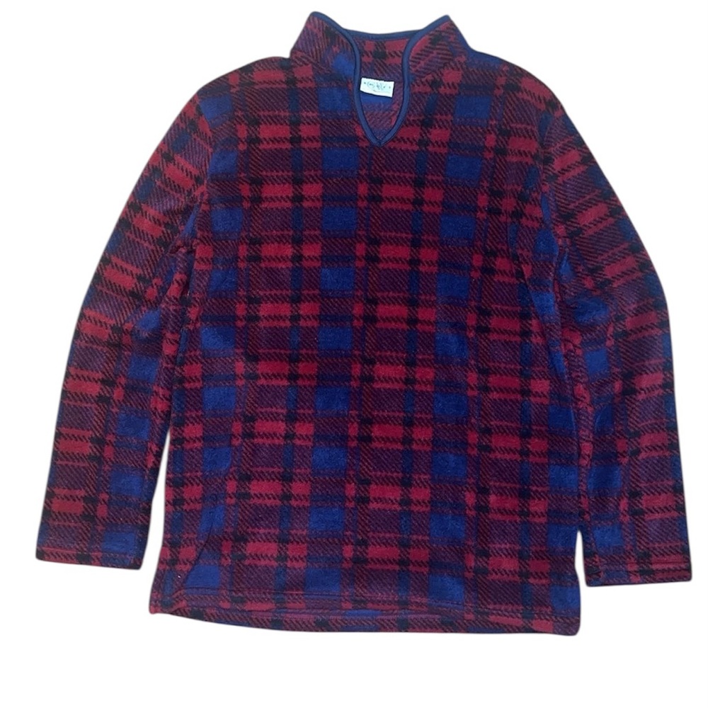 GW Sport vintage Men's Red and Blue Plaid Sweater size M/ L